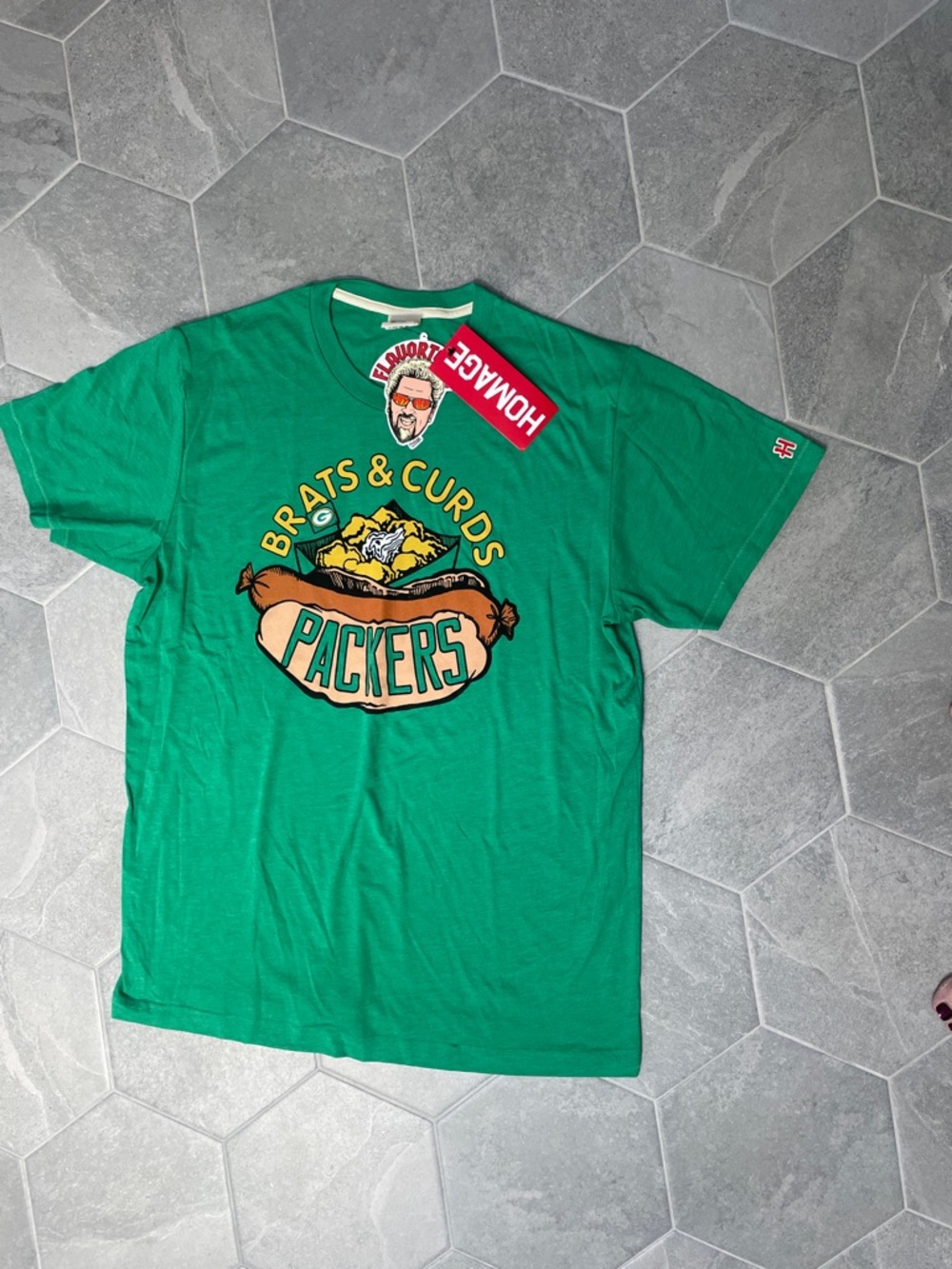 NFL x Flavortown Green Bay Packers Graphic T-Shirt – Homage – Men’s Large – NWT